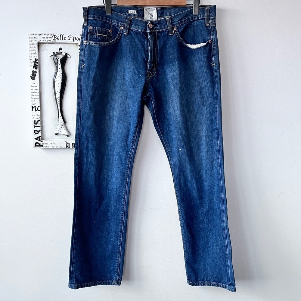 Men’s US POLO ASSN. Straight Leg Relaxed Fit Premium Denim Jeans Size 38 X 32